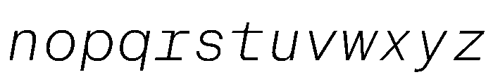 CritMono ExtralightItalic 7f84673f Font LOWERCASE
