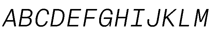 CritMono LightItalic Da332f65 Font UPPERCASE