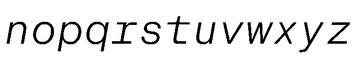 CritMono LightItalic Da332f65 Font LOWERCASE