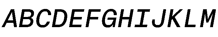 CritMono MediumItalic Font UPPERCASE