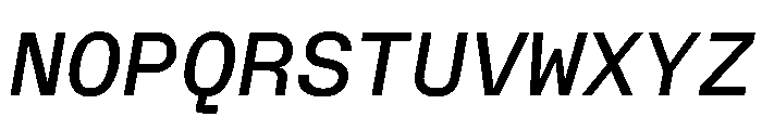 CritMono MediumItalic Font UPPERCASE