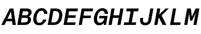 CritMono SemiboldItalic D76088ee Font UPPERCASE