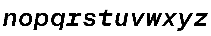 CritMono SemiboldItalic D76088ee Font LOWERCASE