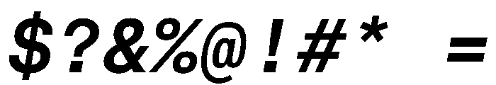 CritMono SemiboldItalic Font OTHER CHARS