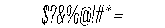 Criterium LightItalic Font OTHER CHARS