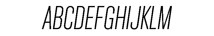 Criterium LightItalic Font UPPERCASE