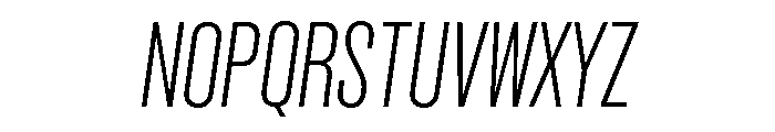 Criterium LightItalic Font UPPERCASE