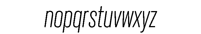 Criterium LightItalic Font LOWERCASE