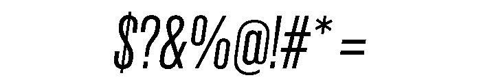 Criterium RegularItalic Font OTHER CHARS