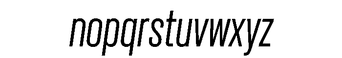 Criterium RegularItalic Font LOWERCASE