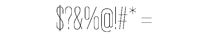 Criterium Thin Font OTHER CHARS