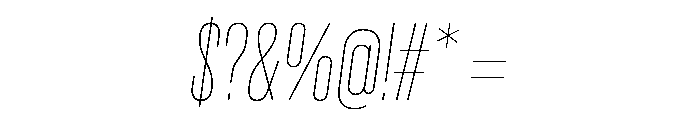 Criterium ThinItalic Font OTHER CHARS