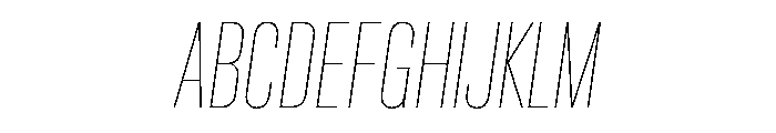 Criterium ThinItalic Font UPPERCASE