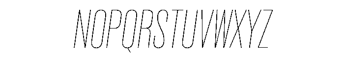Criterium ThinItalic Font UPPERCASE