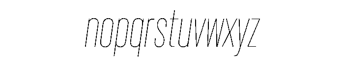 Criterium ThinItalic Font LOWERCASE