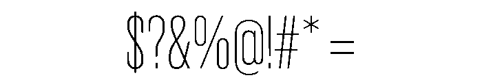 Criterium UltraLight Font OTHER CHARS