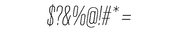 Criterium UltraLightItalic Font OTHER CHARS