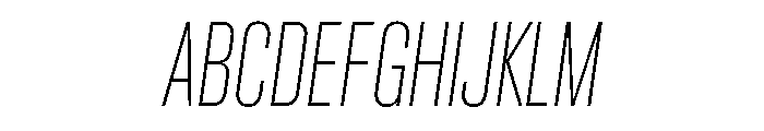 Criterium UltraLightItalic Font UPPERCASE