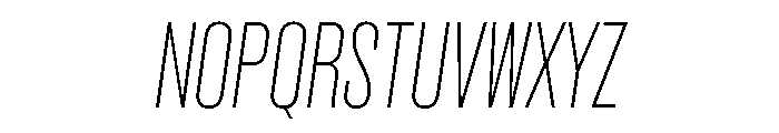 Criterium UltraLightItalic Font UPPERCASE