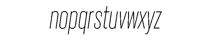 Criterium UltraLightItalic Font LOWERCASE