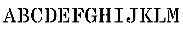 Crows RegularStencil Font UPPERCASE