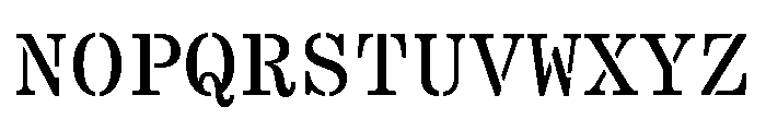 Crows RegularStencil Font UPPERCASE