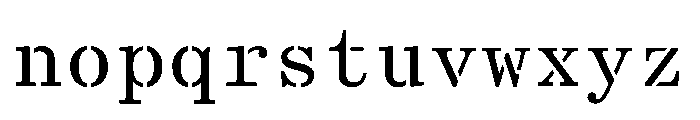 Crows RegularStencil Font LOWERCASE