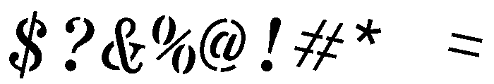 Crows RotatedStencil Font OTHER CHARS