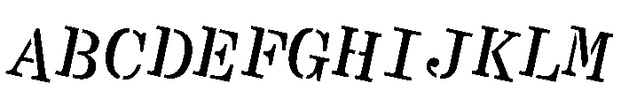 Crows RotatedStencil Font UPPERCASE