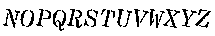 Crows RotatedStencil Font UPPERCASE