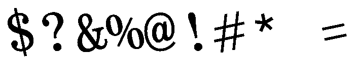 Crows Twisted Font OTHER CHARS