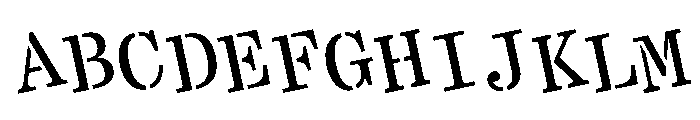 Crows TwistedStencil Font UPPERCASE