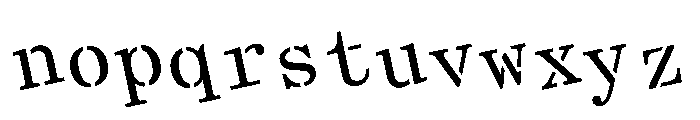 Crows TwistedStencil Font LOWERCASE