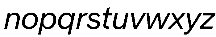 Crystal BookItalic Font LOWERCASE