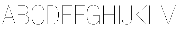 Crystal CondHairline Font UPPERCASE