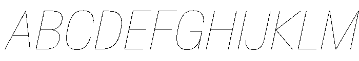 Crystal CondHairlineIta Font UPPERCASE