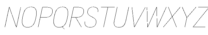 Crystal CondHairlineIta Font UPPERCASE