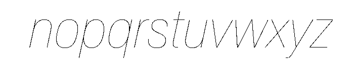 Crystal CondHairlineIta Font LOWERCASE