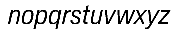 Crystal CondLightIta Font LOWERCASE