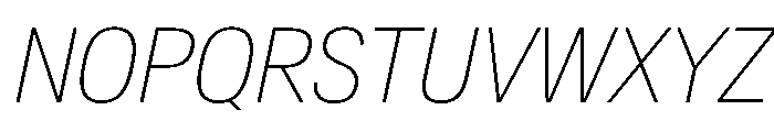 Crystal CondThinIta Font UPPERCASE