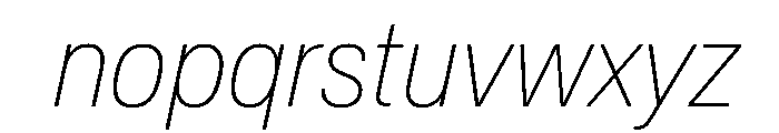 Crystal CondThinIta Font LOWERCASE