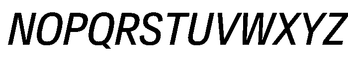 Crystal CondensedItalic Font UPPERCASE