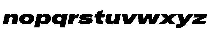 Crystal ExpExtBlkIta Font LOWERCASE