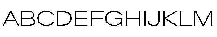 Crystal ExpExtLt Font UPPERCASE