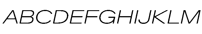 Crystal ExpExtLtIta Font UPPERCASE