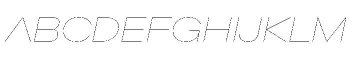 Crystal ExpHairlineIta Font UPPERCASE