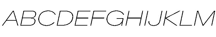 Crystal ExpThinIta Font UPPERCASE