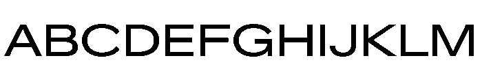 Crystal Expanded Font UPPERCASE