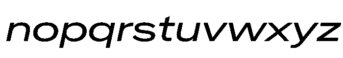 Crystal ExpandedItalic Font LOWERCASE