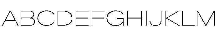 Crystal ExpandedThin Font UPPERCASE